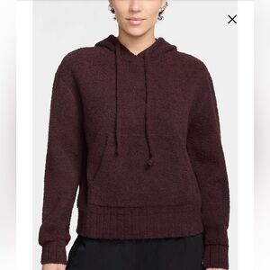 NWT Nike Sportswear Phoenix Oversize Bouclé Hoodie - Burgundy Cherry -Size Med